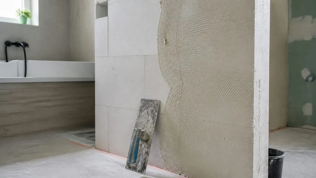 Enduit beton cellulaire salle de bain : support, primaire et finition
