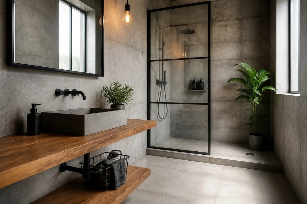 Salle de bain style industriel : 6 idees pour reussir le decor en 2026