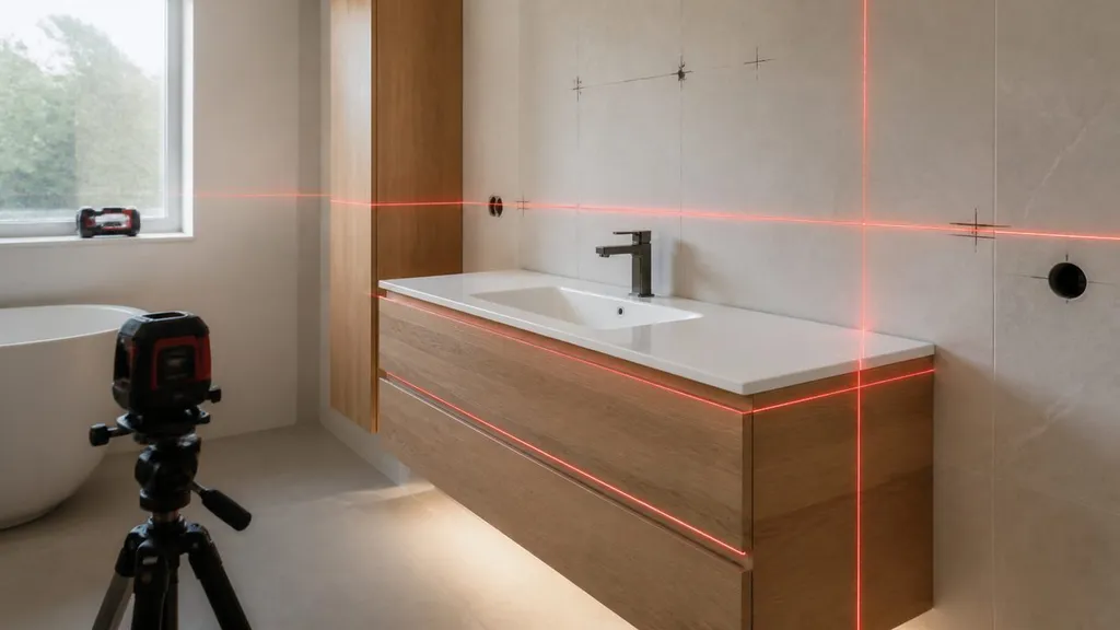 Hauteur standard du lavabo avec meuble de salle de bain suspendu